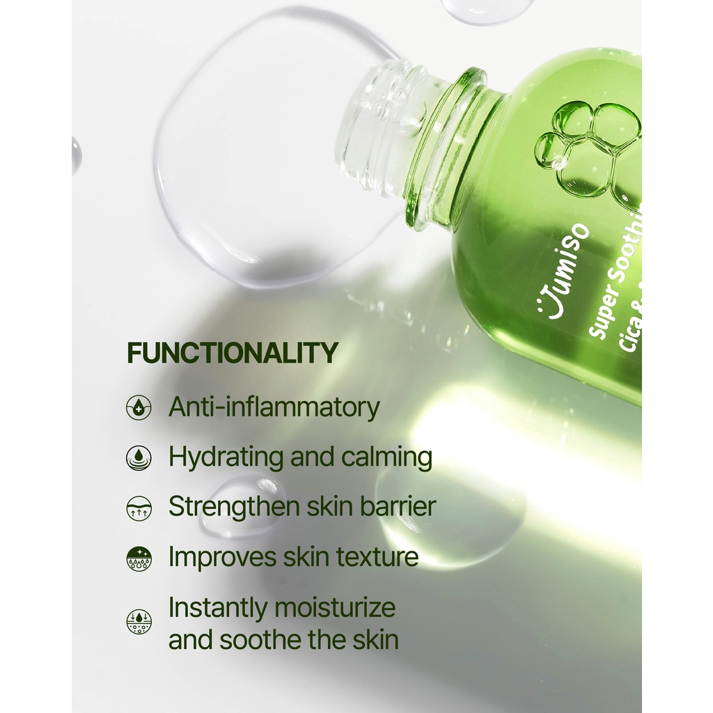 Nước cân bằng JUMISO 125ml tinh chất rau má và lô hội dưỡng ẩm tái tạo siêu dịu da