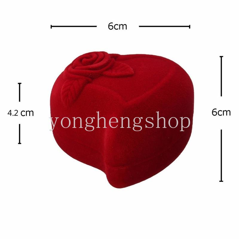 Hộp Đựng Nhẫn Cưới Hình Chữ Nhật Bằng Nhung Sang Trọng