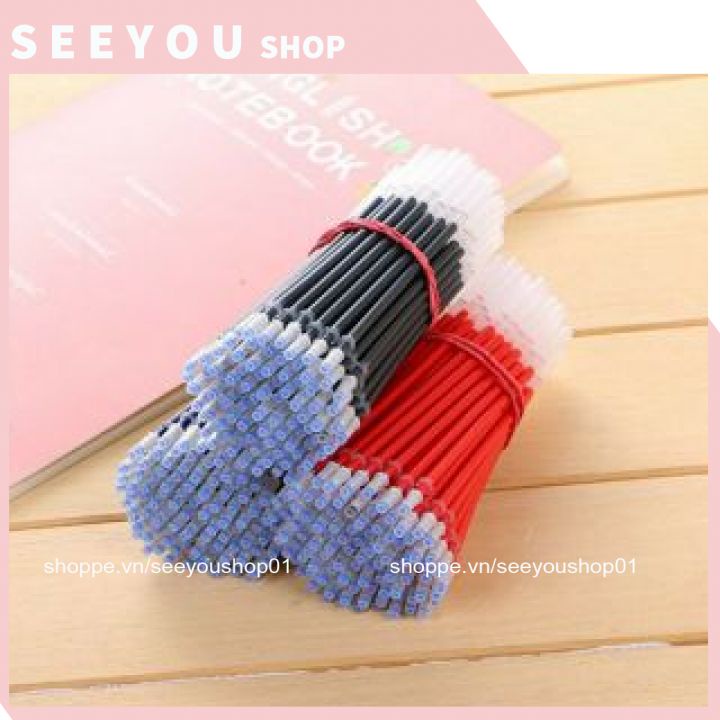 Combo 100 Ngòi Bút / Combo 50 / Combo 30  Mực Nước Xanh, Đỏ, Đen Loại lắp Vừa Bút Cute , Bút Chữ A