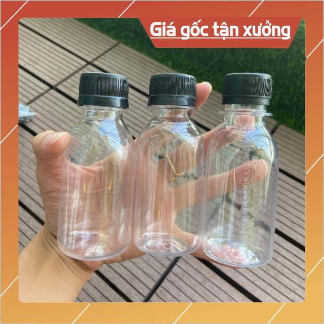Chai nhựa pet đựng trà sữa, nước ép , sữa chua 100ml