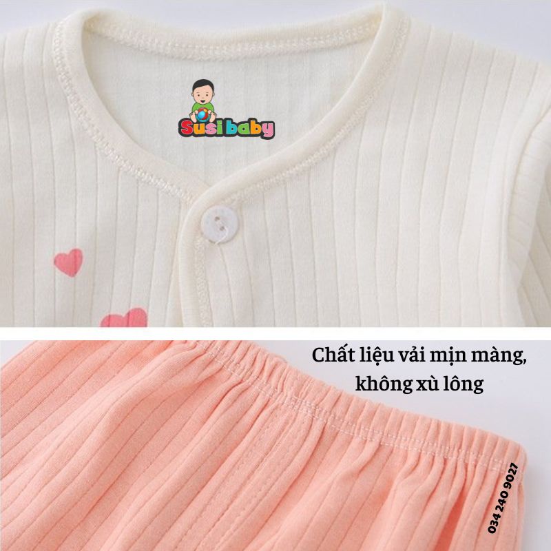 [QUÀ TẶNG ĐẦY THÁNG] SET ĐỒ SƠ SINH 7 CHI TIẾT CAO CẤP 3 MÀU HỒNG XANH VÀNG CHO BÉ TRAI BÉ GÁI