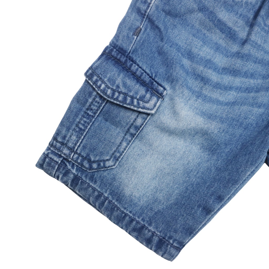 Quần Jeans Lửng Bé Trai 10-45kg Phối Túi Hộp Dây Rút SILBER KIDS