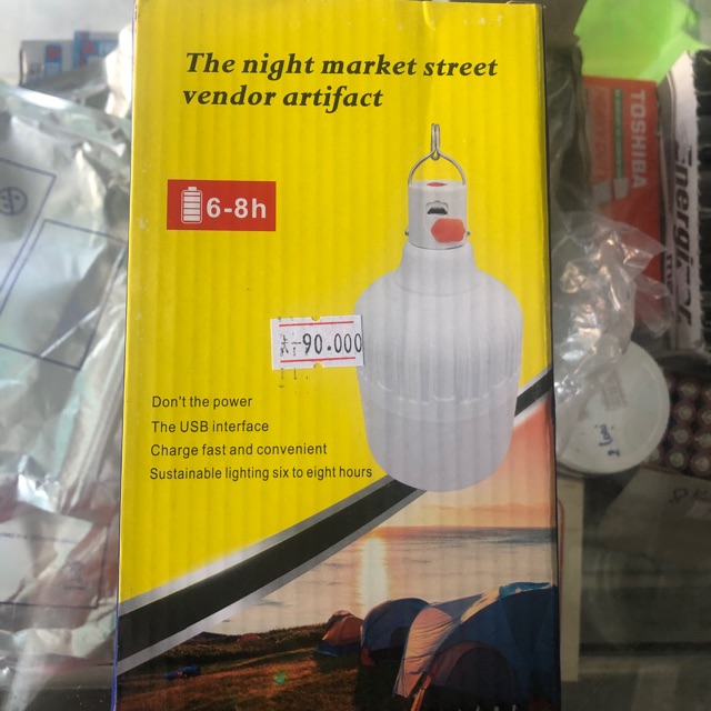 Bóng trụ Led sạc 50W (sử dụng được từ 6-8h) hàng chính hãng - sẵn có