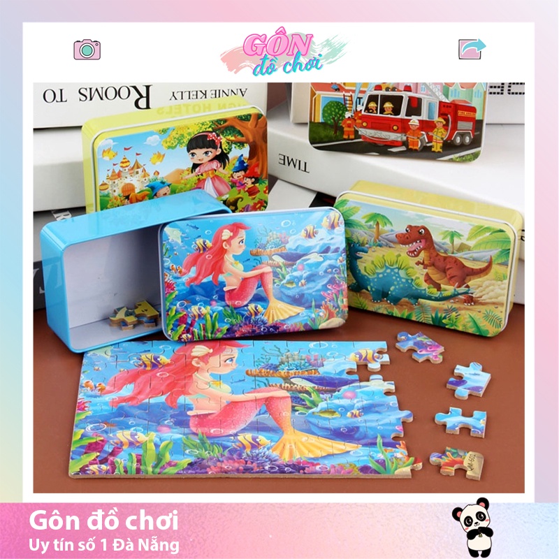 Bộ Tranh Ghép Hình Bằng Gỗ 60 Mảnh Cho bé 3-10 Tuổi Giúp Phát Triển Tư Duy Toàn Diện Gôn đồ chơi