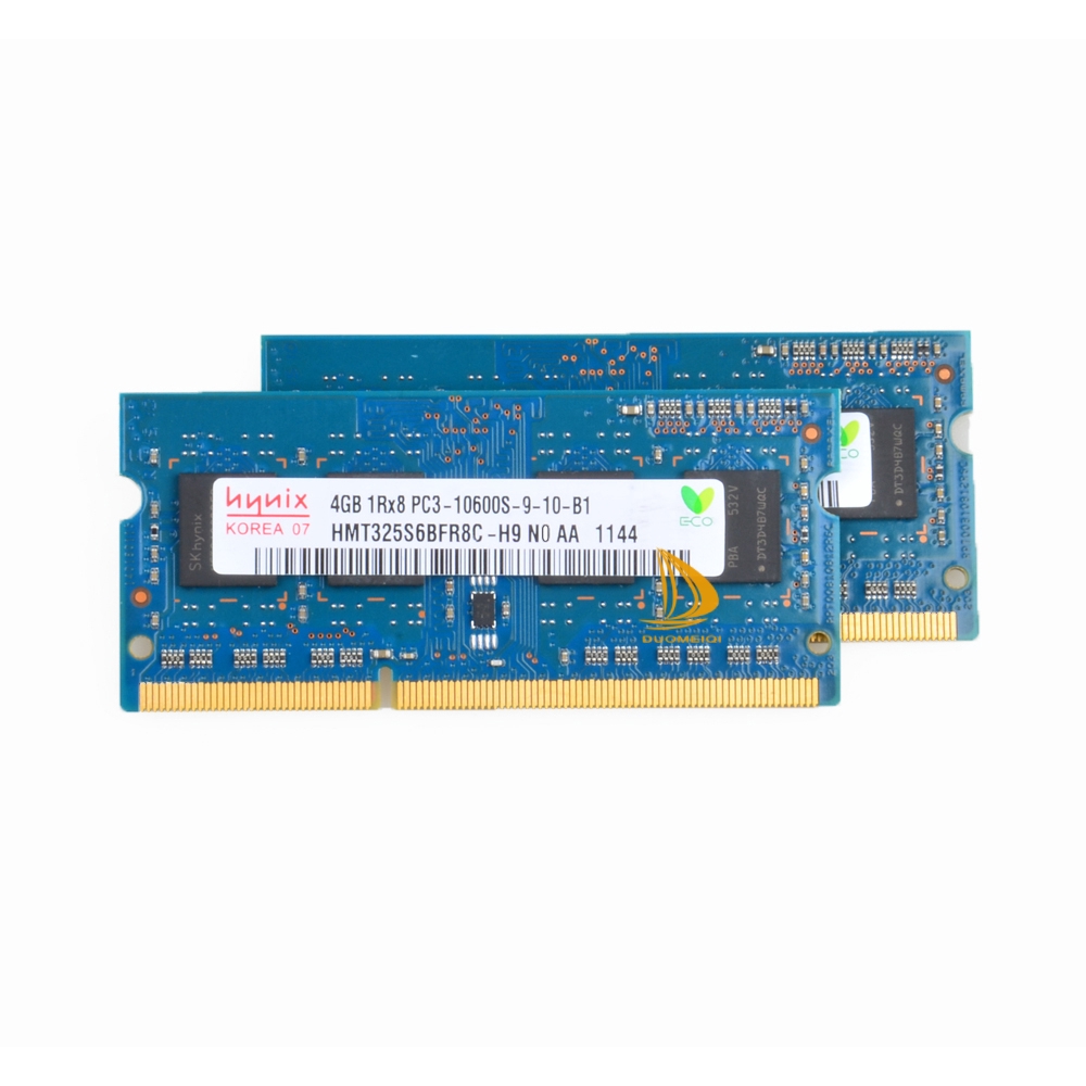 Bộ Nhớ RAM 8Gb (2x 4GB) Hynix 4GB 1RX8 PC3-10600S DDR3-1333Mhz 1.5V SODIMM