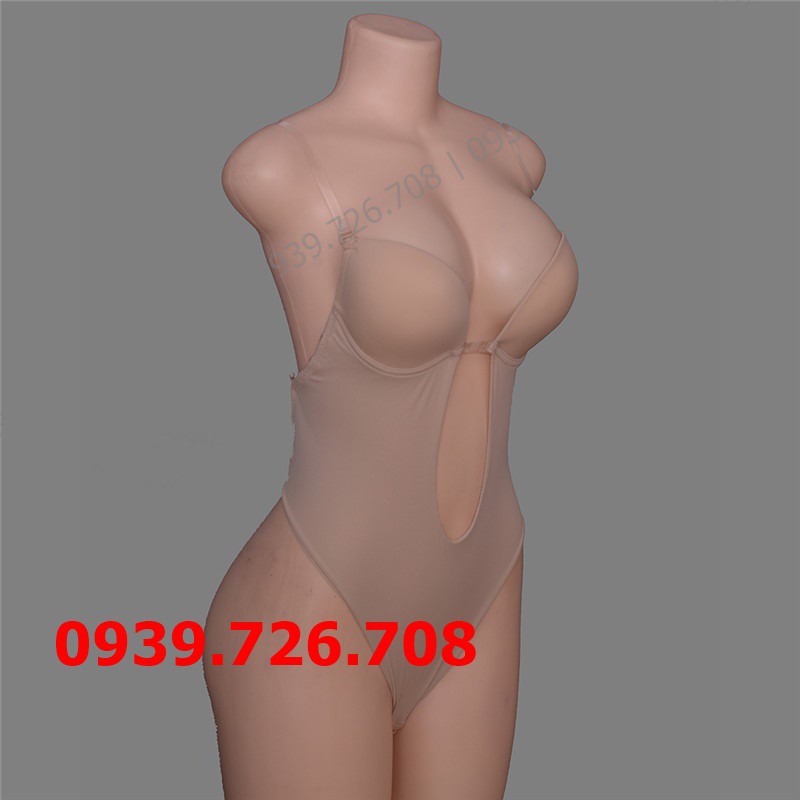 [VỀ HÀNG] Bộ đồ lót liền thân❤️Áo ngực liền thân Bodysuit nữ sexy Jumpsuit mặc đầm váy hở lưng,ngực xẻ sâu-đen trắng da | BigBuy360 - bigbuy360.vn