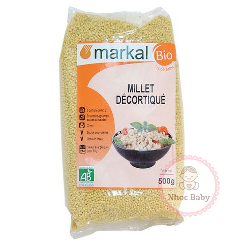 Hạt kê đã bóc vỏ hữu cơ Markal 500g Pháp