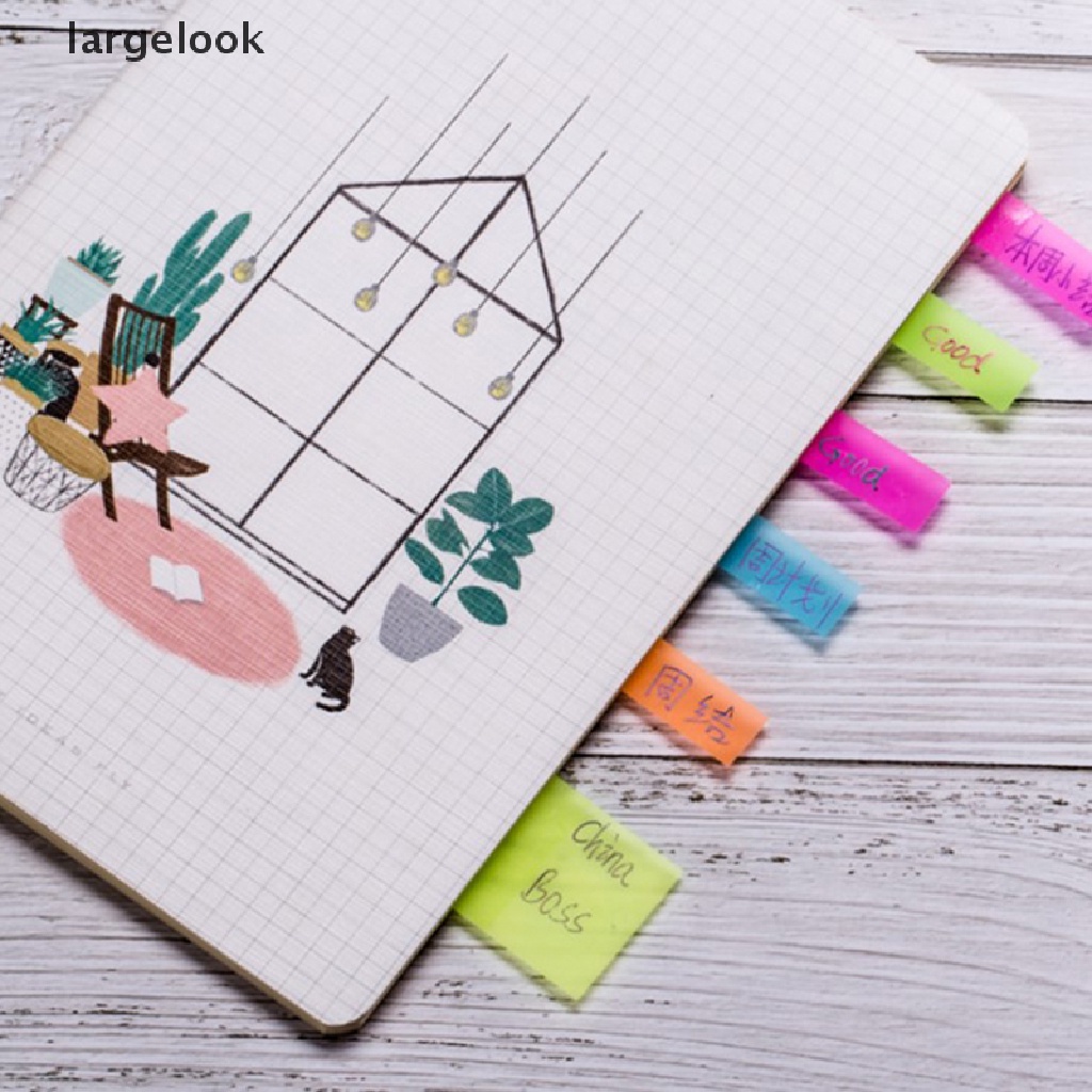 Bộ 100 Tờ Giấy Ghi Chú Tự Dính Màu Dạ Quang ♨Nóng Bỏng