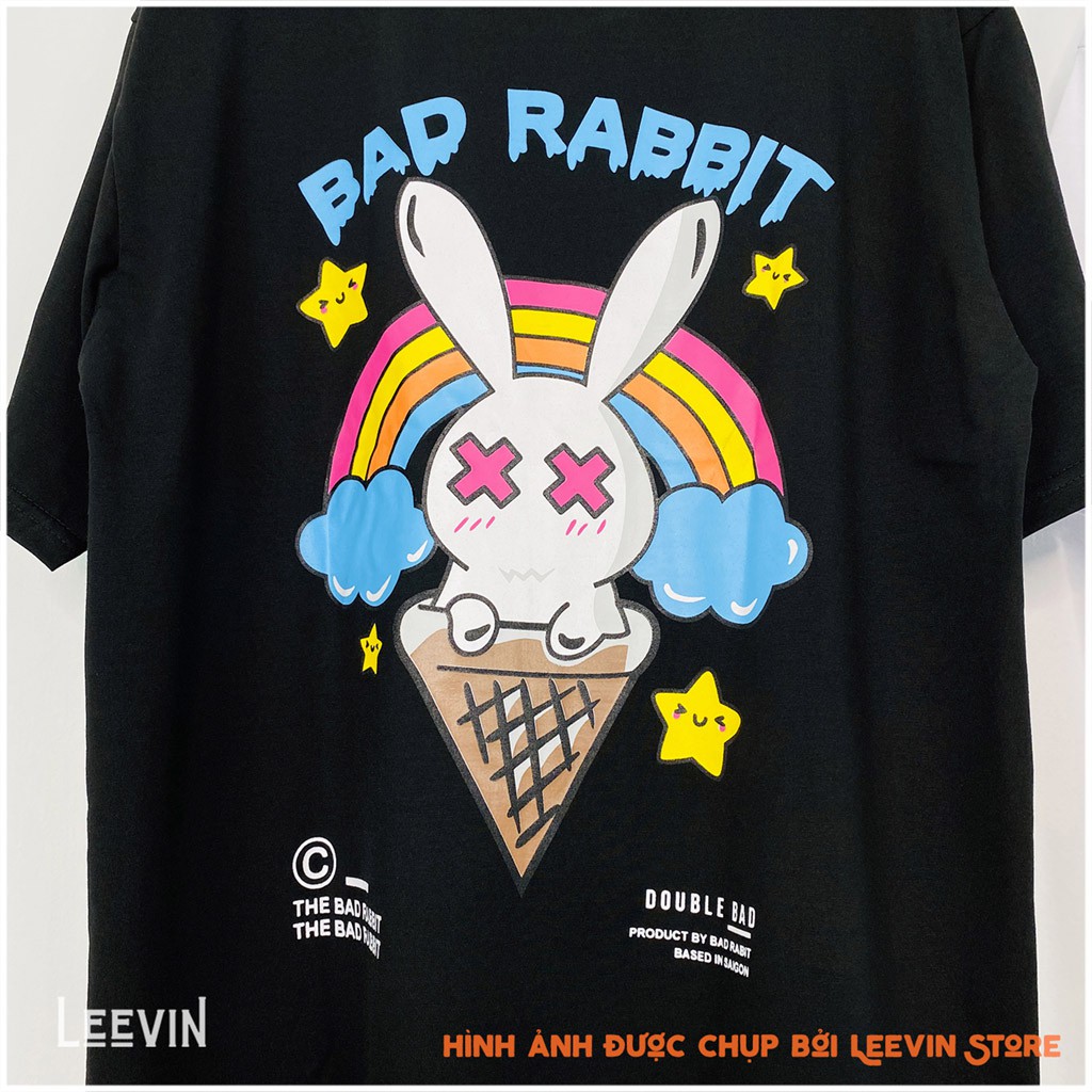 Áo thun Bad Rabbit Ice Cream Unisex nam nữ Form rộng giấu quần (Ảnh thật + Video) [TE-BR04] Leevin Store