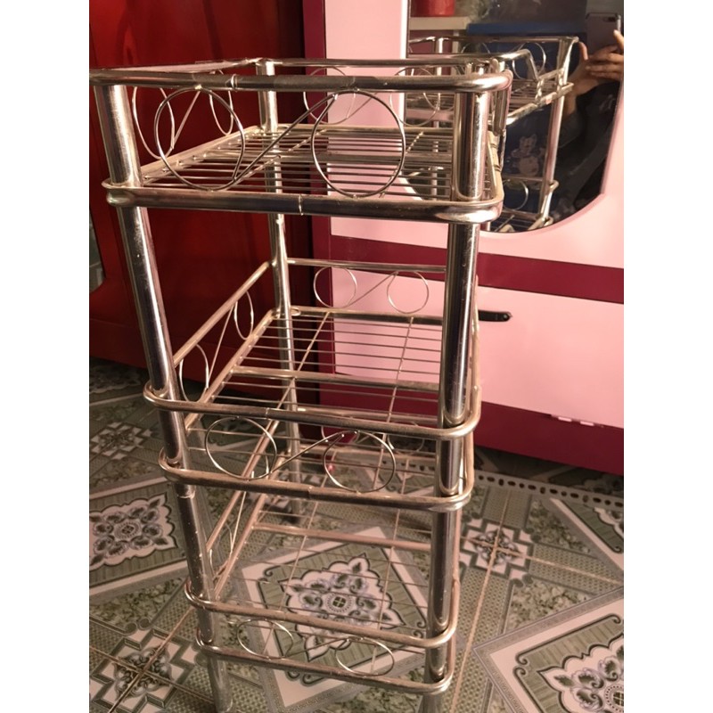 Kệ chén 3 tầng inox 201