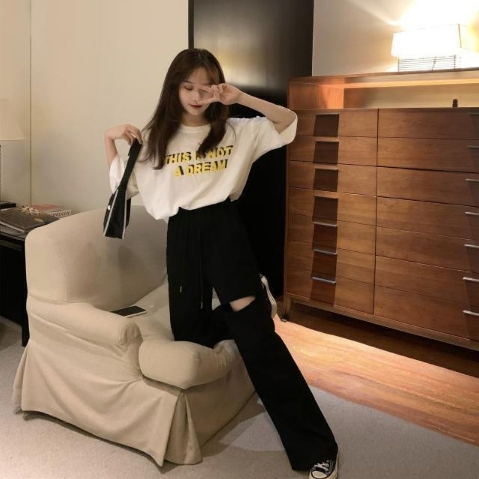 new high waist cacusal straight pants