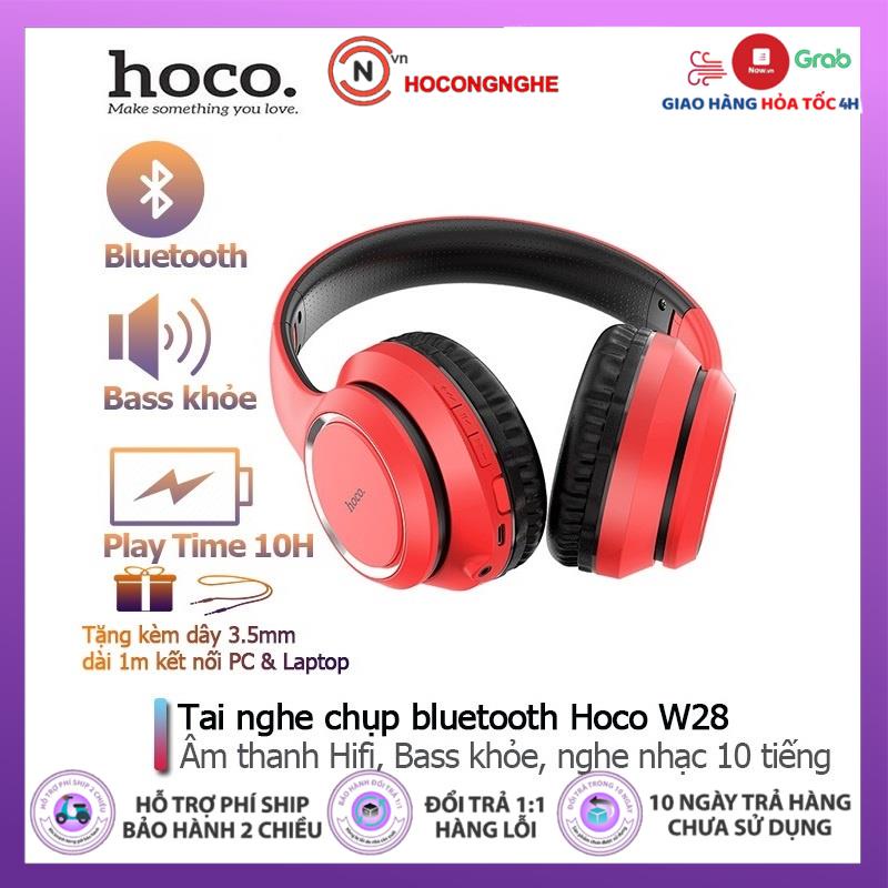 🌟CHÍNH HÃNG🌟 Tai Nghe Chụp Tai Bluetooth Hoco W28 tai nghe chùm đầu không dây cho điện thoại máy tính Có Mic đàm thoại