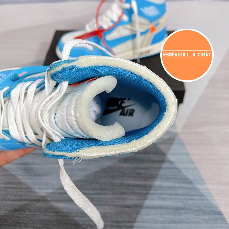 Giày Jordan High Offwhite UNC Blue ( JD1 Cổ Cao Offwhite Unc blue ) - Bản đẹp Fullbox