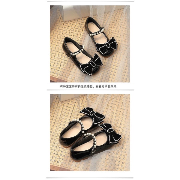 Giày Búp Bê Da Đế Mềm Chống Trượt Thời Trang Xuân Thu Cho Bé Gái