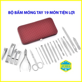 Bộ cắt móng tay 19 món không gỉ cao cấp