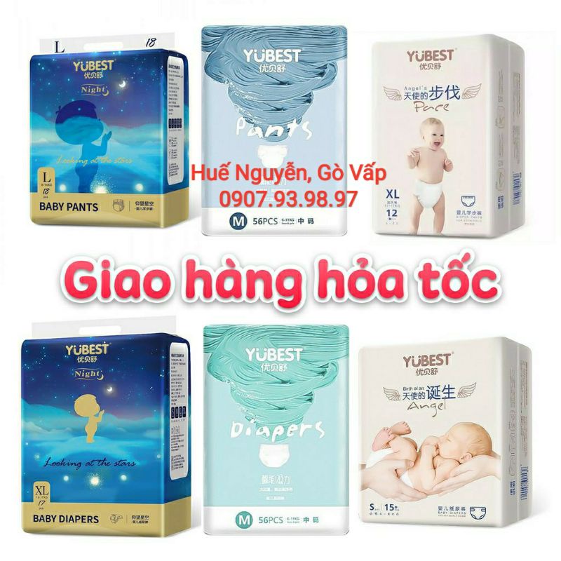 Bỉm Yubest FREESHIP Tã YUBEST Gold Night Angel Natural CAO CẤP quần dán