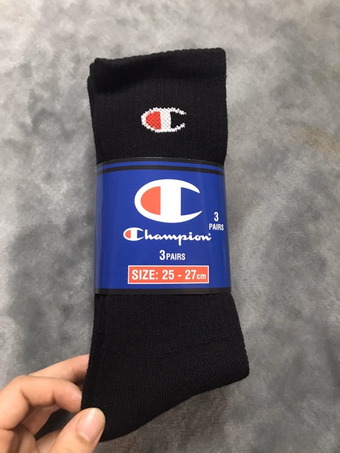 Tất phong cách- vớ thể thao champion -pack 3 đôi -full tag cao qua bắp cá chân