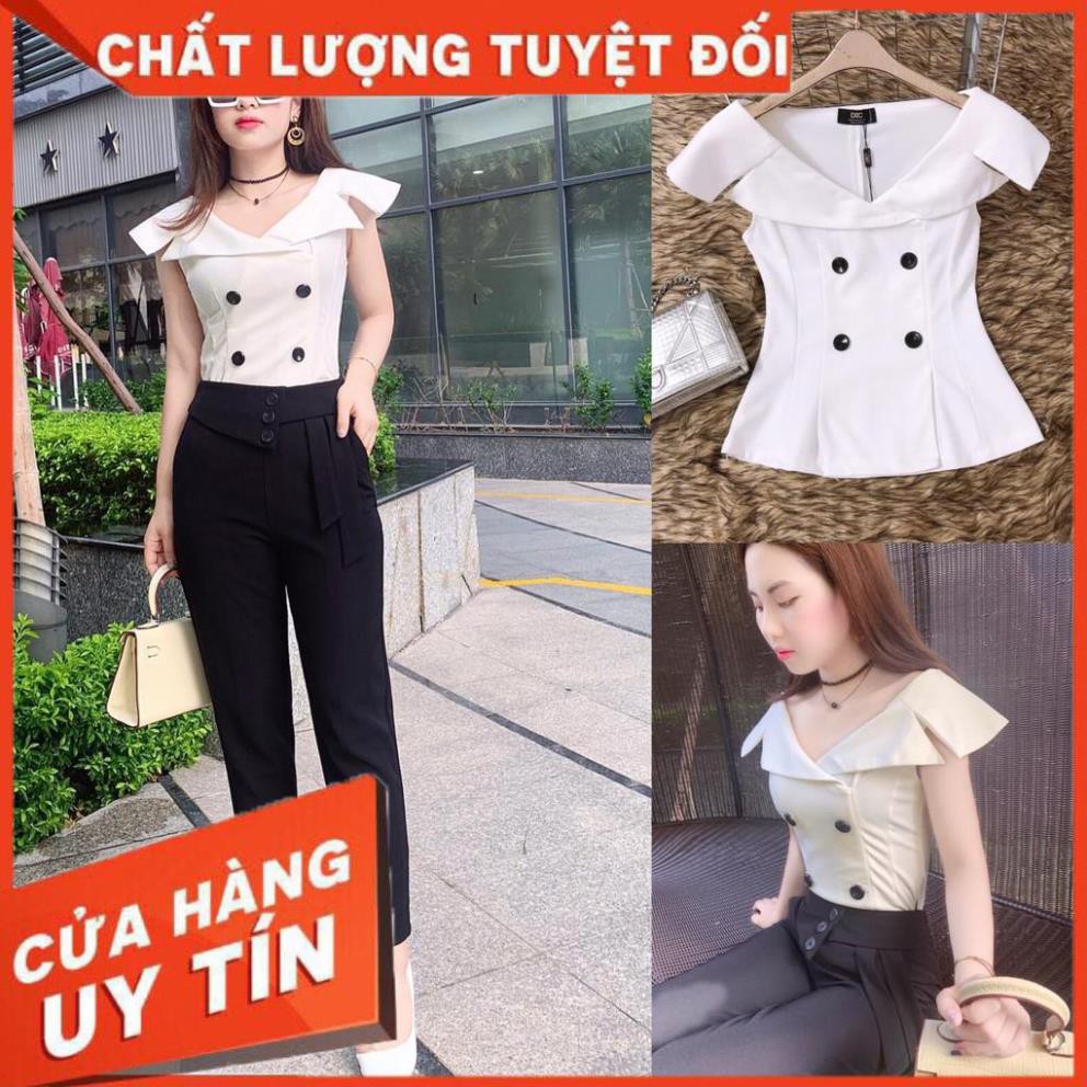 Set công sở áo trắng kết hợp quần đen sang trọng S1571_ Mie Design [Kèm ảnh thật]