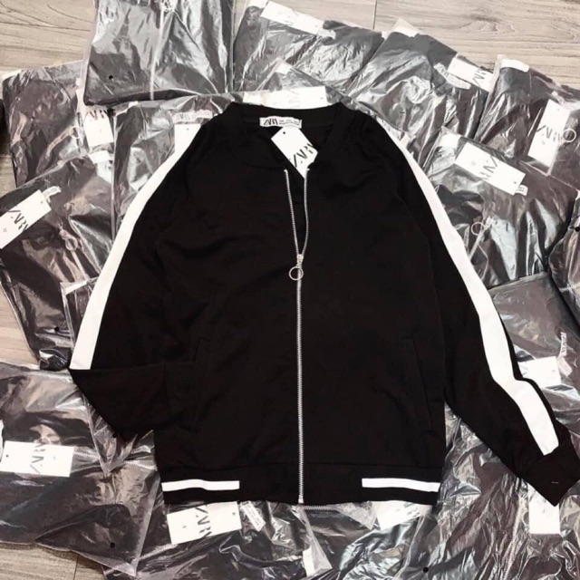 Áo bomber đen
