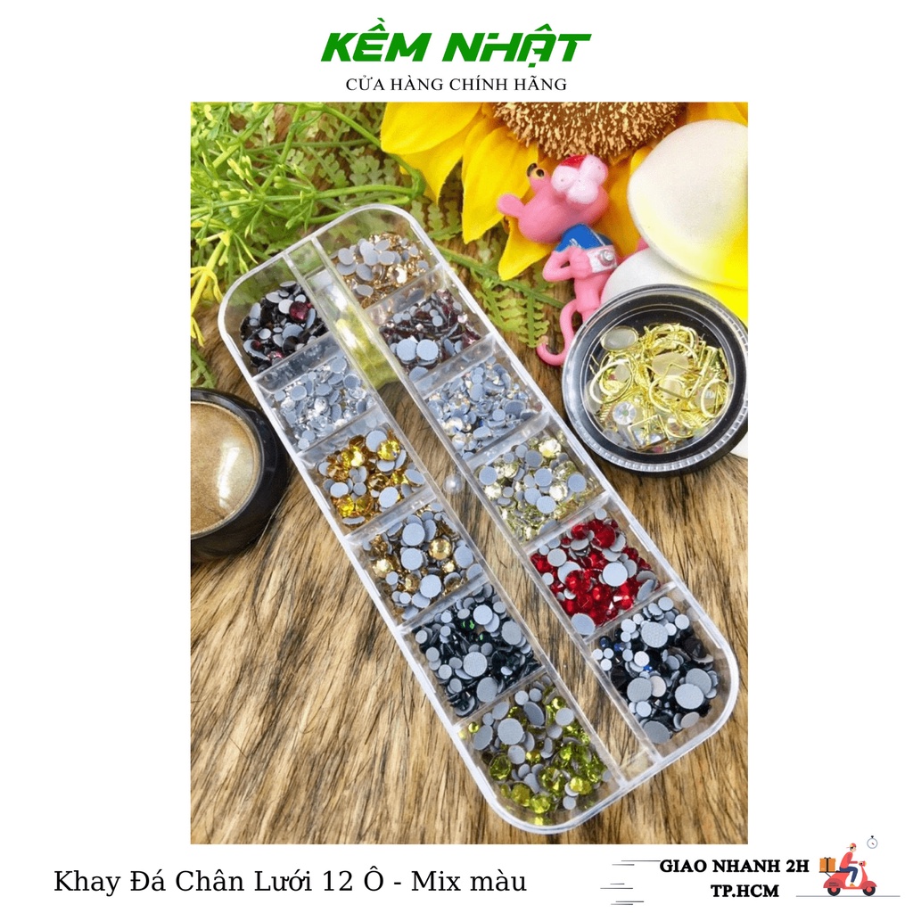 Khay Đá Chân Keo Lưới Mix Size, Mix Size Có Nhiều Mã Màu - Đính Móng, Trang Trí Móng