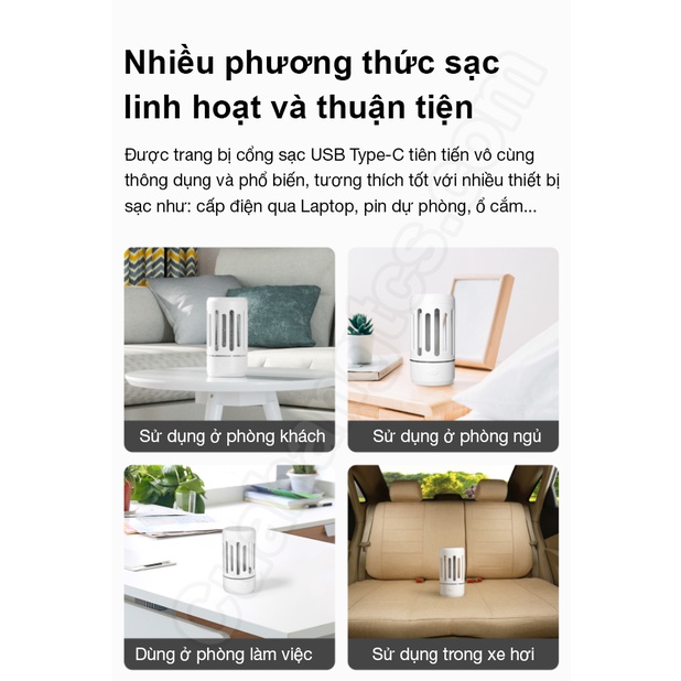 Đèn bẫy muỗi cầm tay đa năng QiaoQingting Y8EK