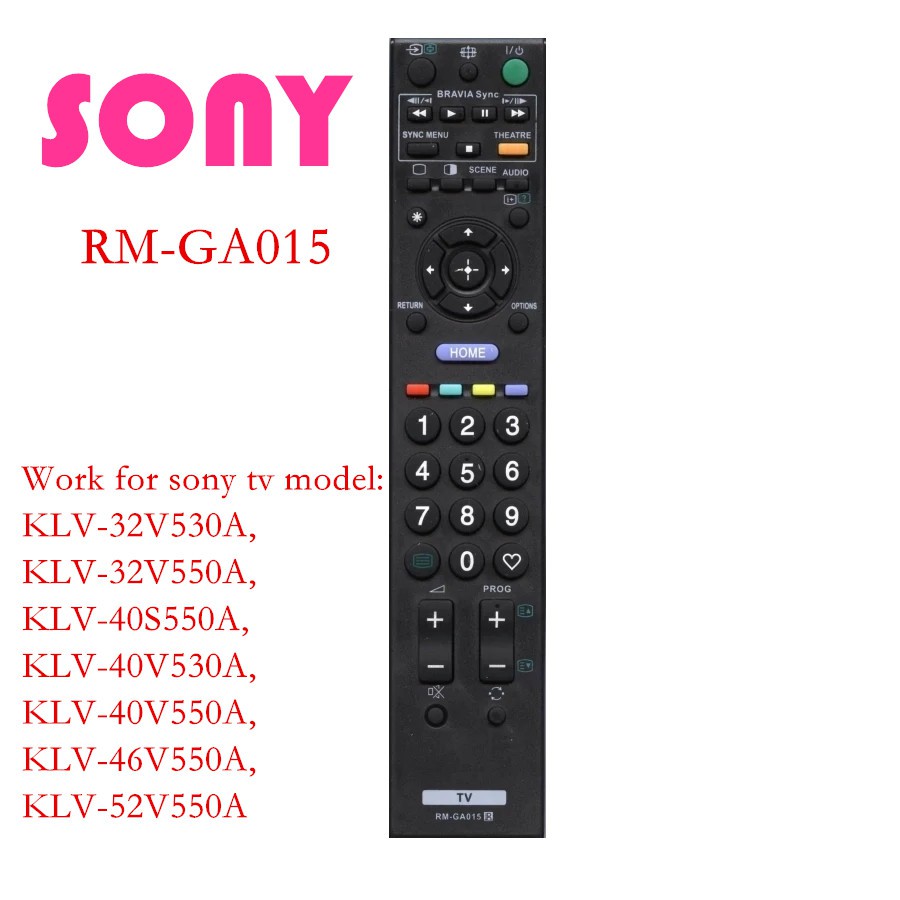 Dành cho Sony RM-GA015 mới = RM-ED013 LED LCD Bộ điều khiển từ xa tương thích đa năng KLV-32V530A, K