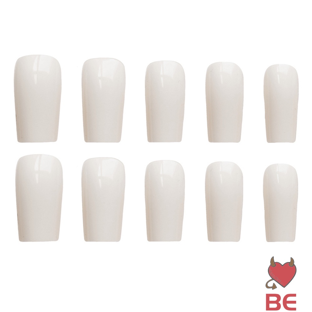 Bộ 24 móng tay giả YADORNOS tông trắng bóng thời trang cho nữ
