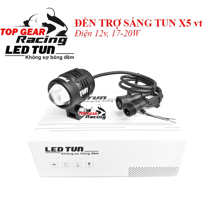 ĐÈN TRỢ SÁNG MINI LED TUN X5 - PHA TRẮNG, COS VÀNG &lt;TOPGEAR&gt;