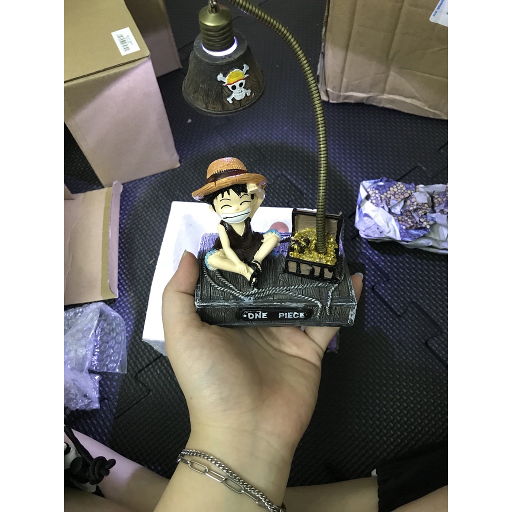 Đèn led trang trí - Đèn ngủ để bàn nhân vật phim OnePiece cực chất ánh sáng xanh độc lạ dùng để decor làm quà tặng
