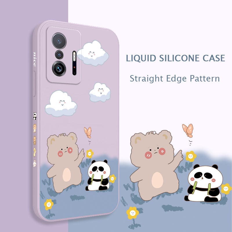 Playful Ốp Điện Thoại Hình Gấu Trúc Cho xiaomi mi 13t 12t 11t 10t pro lite mi 9t pro