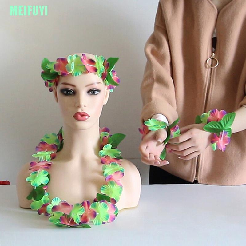 Set 4 vòng hoa trang trí phong cách hawaii xinh xắn
