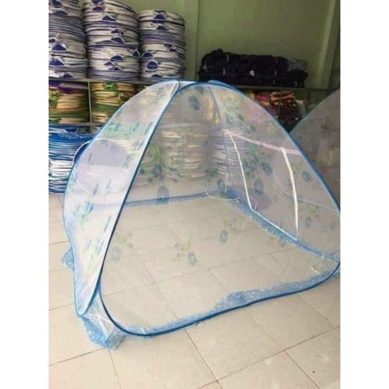 mùng chụp tự bung 1m6x2m, 1m8x2m, gấp gọn tiện lợi chống muỗi hiểu quả