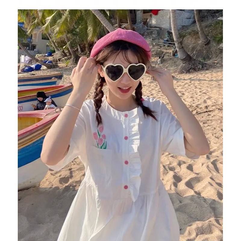 VÁY BABY DOLL TRẮNG THÊU HOA | BigBuy360 - bigbuy360.vn