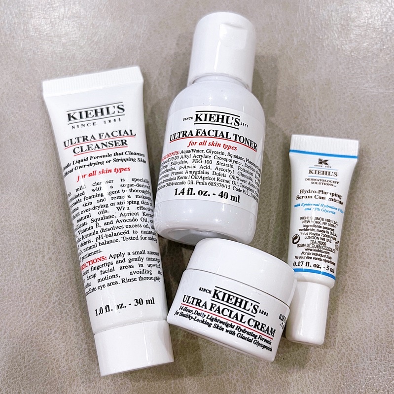 Set Dưỡng Ẩm Căng Bóng Da KIEHL'S Ultra Facial 4 Món