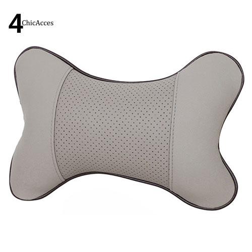 Gối kê cổ xe hơi làm bằng da thiết kế lỗ thoáng khí thoải mái