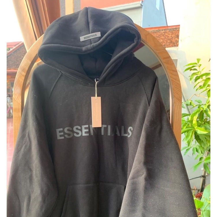 Áo nỉ hoodie Essentials In cao su nổi , áo nỉ bông unisex nam nữ