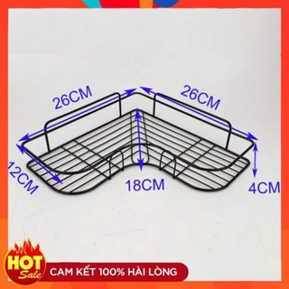 Kệ góc sắt dán tường nhà tắm