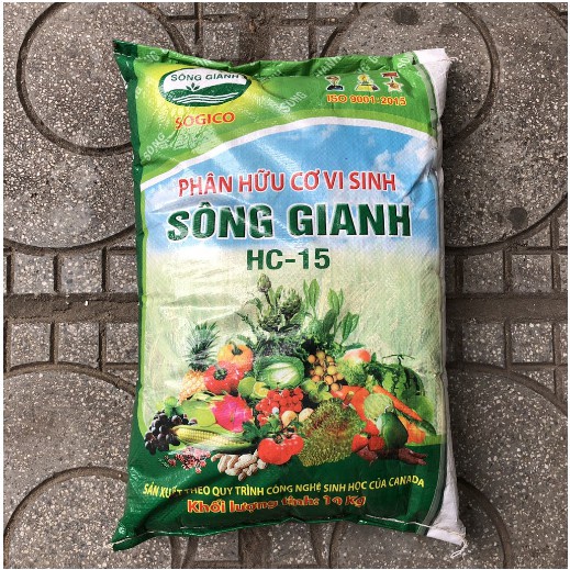 1kg Phân bón hữu cơ vi sinh Sông gianh chuyên cho rau màu, cây cảnh xé lẻ từ bao 10kg