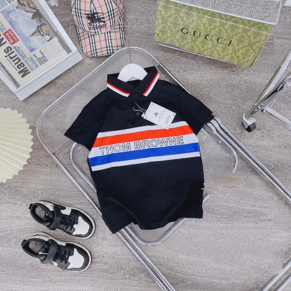 Áo phông cổ trụ polo chất cotton thể thao, cá tính cho bé trai đi học đi chơi size đại