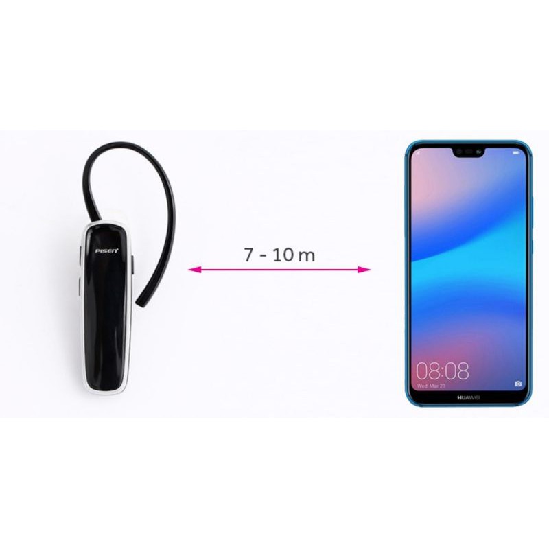 Tai nghe Bluetooth Pisen LE002+ Đen chính hãng