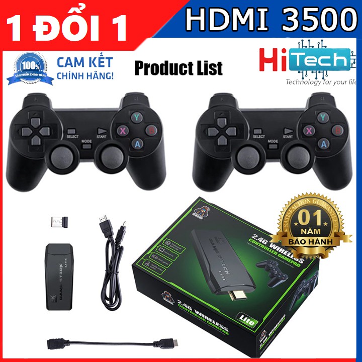 Máy chơi game cầm tay 4 nút HDMI 3500 trò chơi cổ điển PS1/Nitendo switch/FC Compact/FC