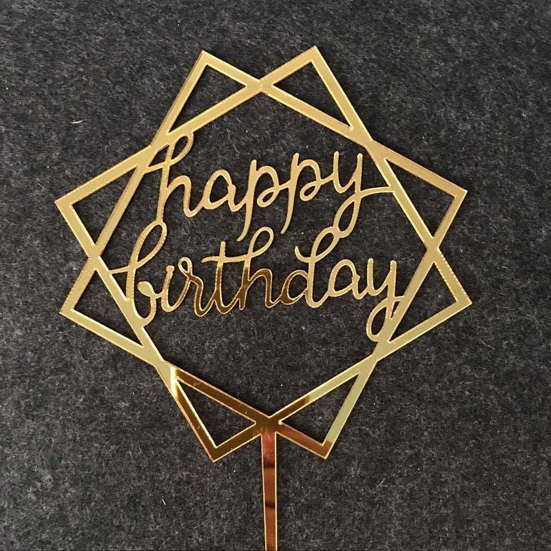 Toppers que cắm trang trí bánh sinh nhật Happy Birthday