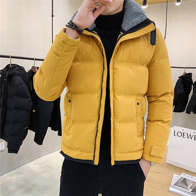 Áo Phao Nam Cổ Lông Cừu Thời Trang Thu đông Cao Cấp Quảng Châu