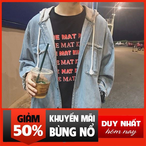 [ Sale 50% ] áo khoác jean nam,khoác jean Unisex cao cấp KJC15 thời trang trung niên