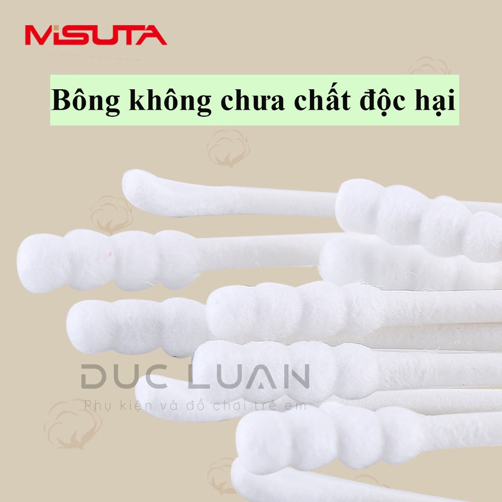 Tăm bông cho bé sơ sinh - Kháng khuẩn - chính hãng Misuta