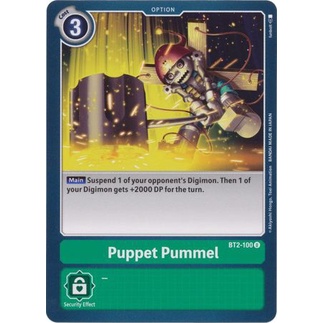 Thẻ bài Digimon - TCG - Puppet Pummel / BT2-100'