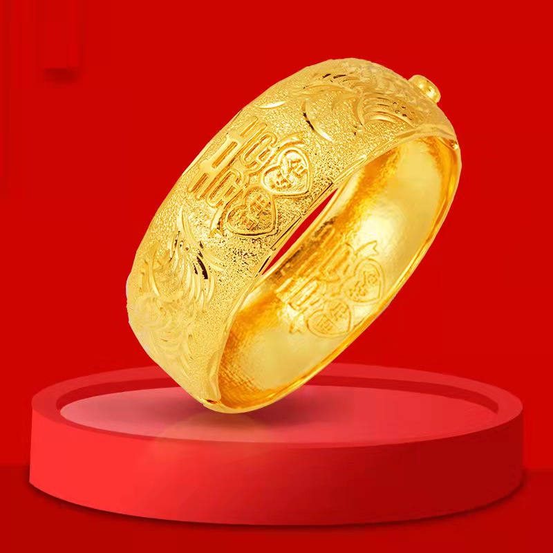 Xinxin Vòng Tay Mạ Vàng Hình Rồng Phượng Hoàng Sang Trọng Cho Cô Dâu Name Brace phụ nữ Khăn tủ
