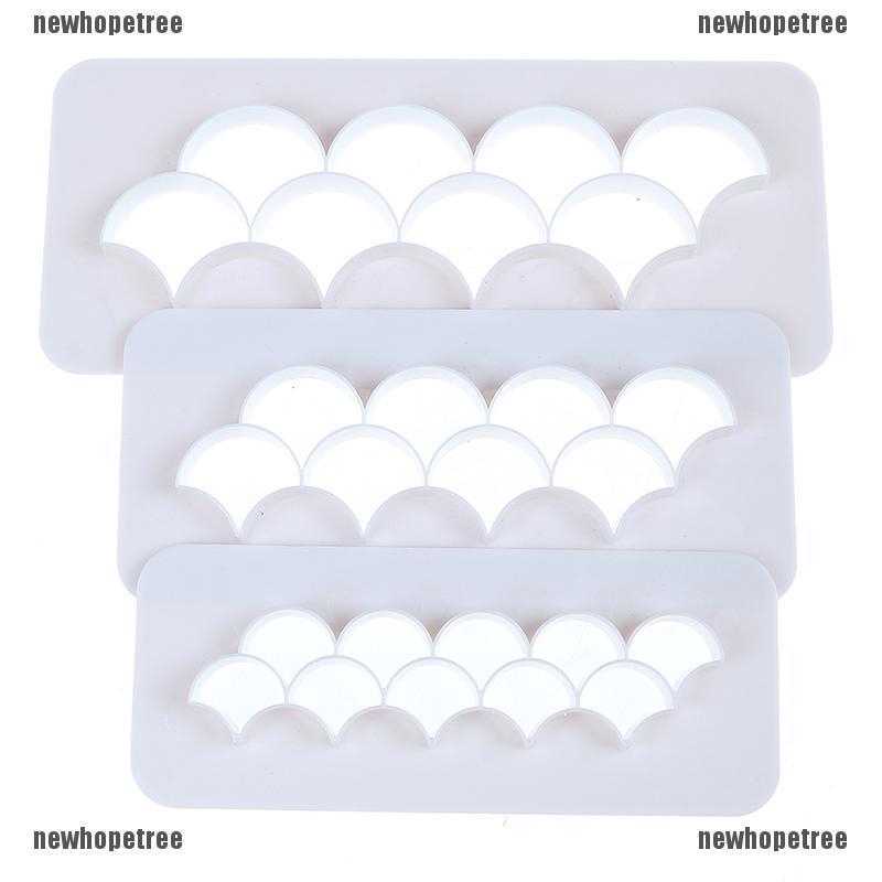 Set 3 Khuôn NhựA TạO HìNh VảY Cá ĐộC ĐáO LàM BáNh Trang Trí