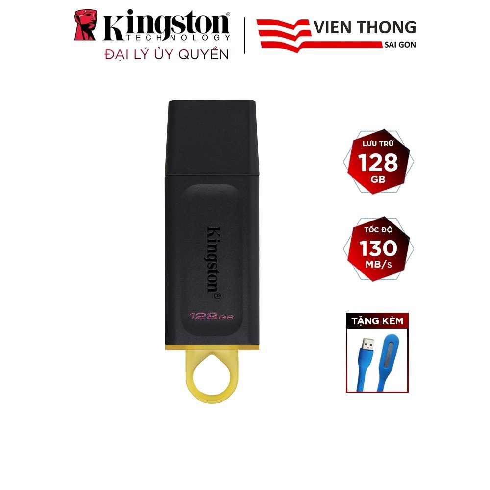 USB 3.0 Kingston DTX 128GB tốc độ upto 130MB/s tặng đèn LED cổng USB - Hãng phân phối chính thức