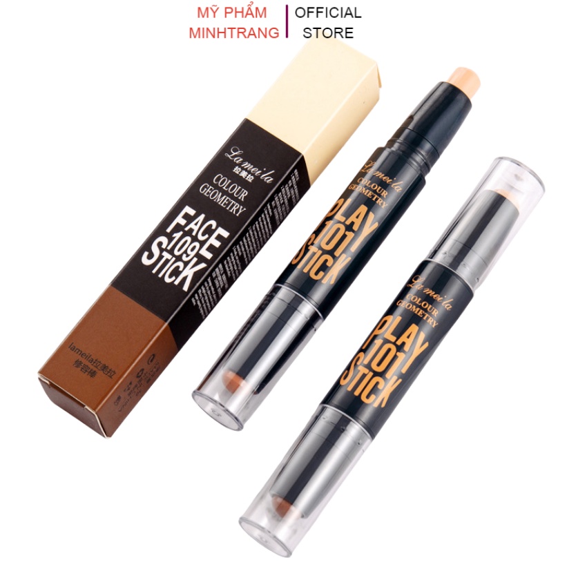 Bút tạo khối che khuyết điểm 2 đầu Lameila Contour &amp; Hi-light Stick tạo đường nét tươi sáng,xinh tươi cho khuôn mặt
